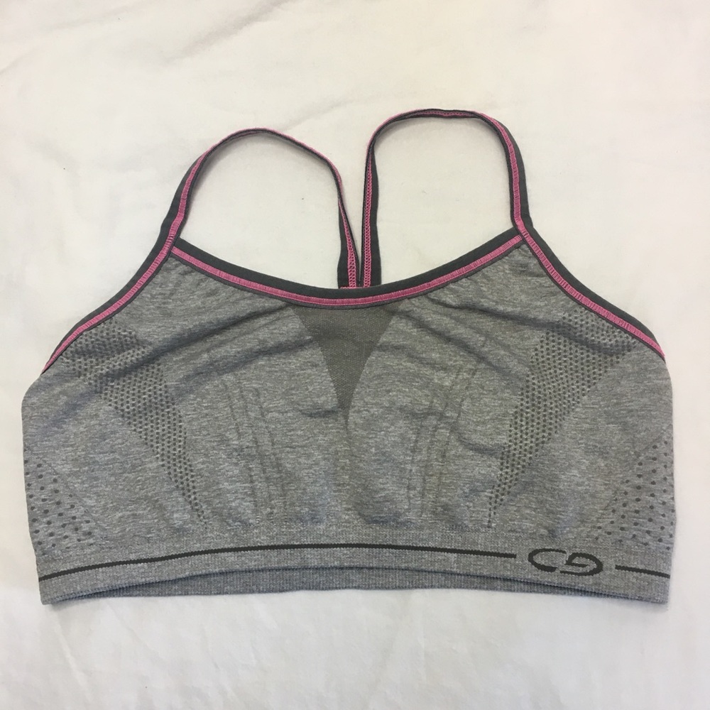 C9 by Champion Grey and Pink Sports Bra, Youth XL